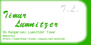 timur lumnitzer business card